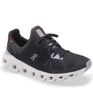 On Running Black and White Athletic Shoes